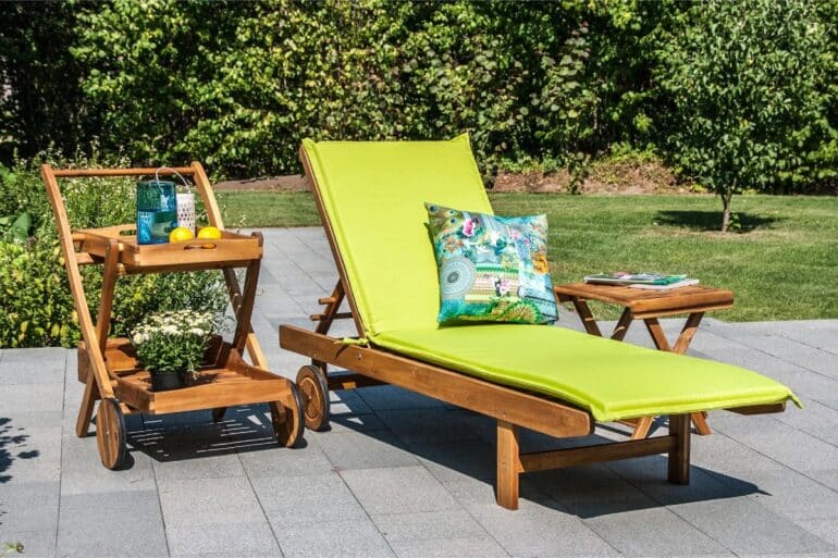 Solsäng trä gul dyna