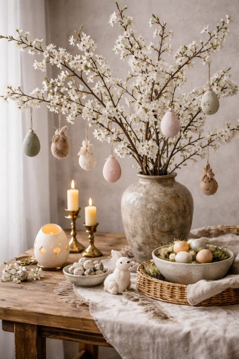 påsk pynt grenar