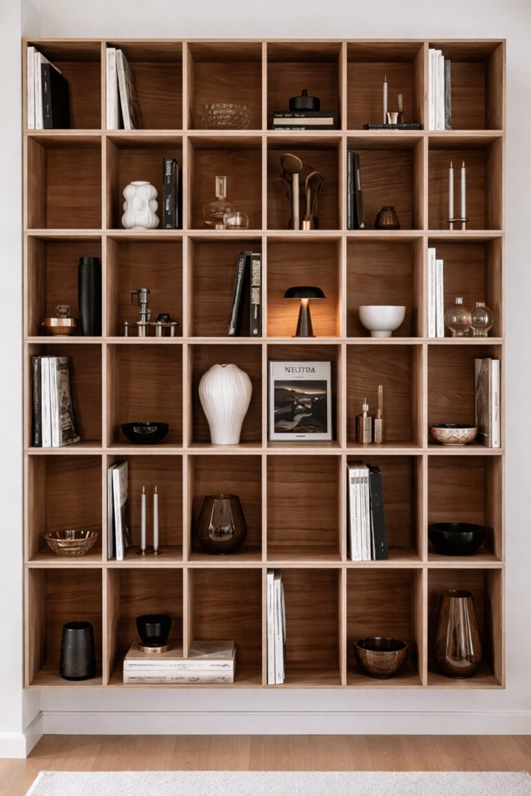 bokhylla styla snygg