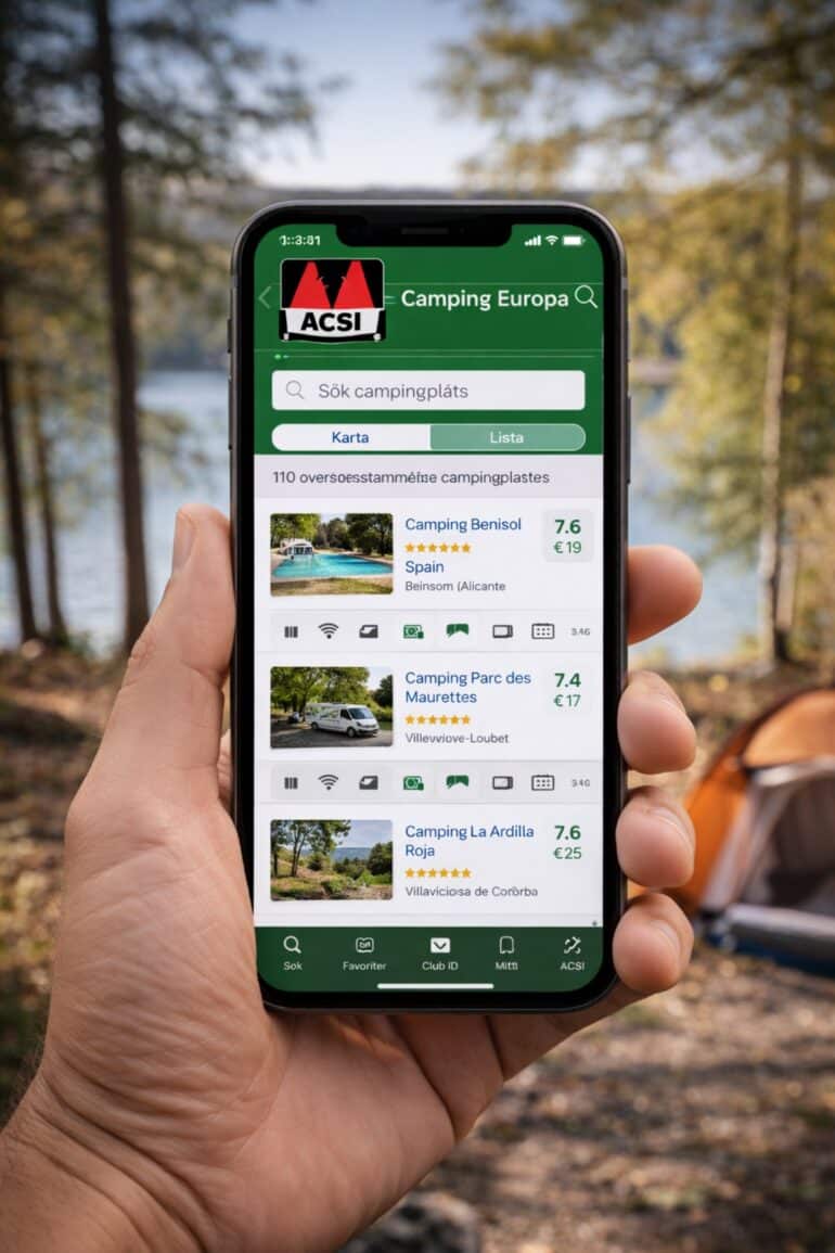 mobilapp husbil vägbeskrivning