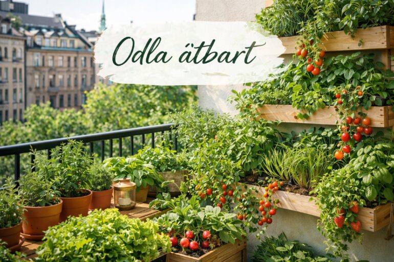 Odla ätbart på balkong