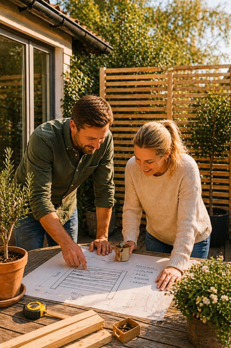 bygga insynsskydd steg