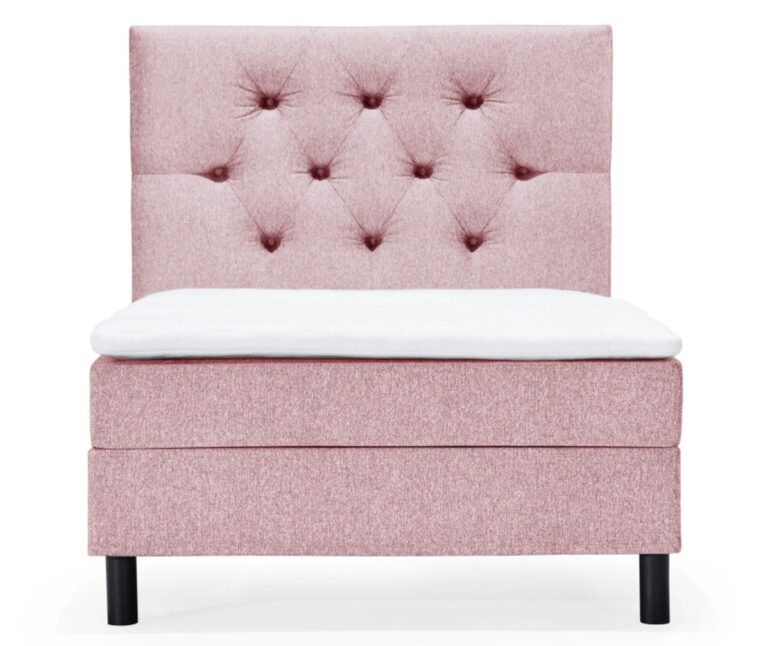 rosa liten säng sovrum