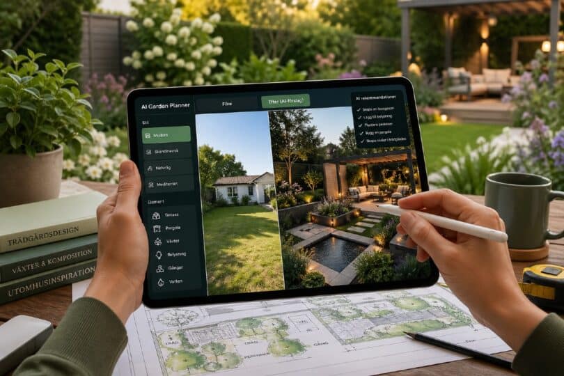 AI appar för trädgårdsplanering