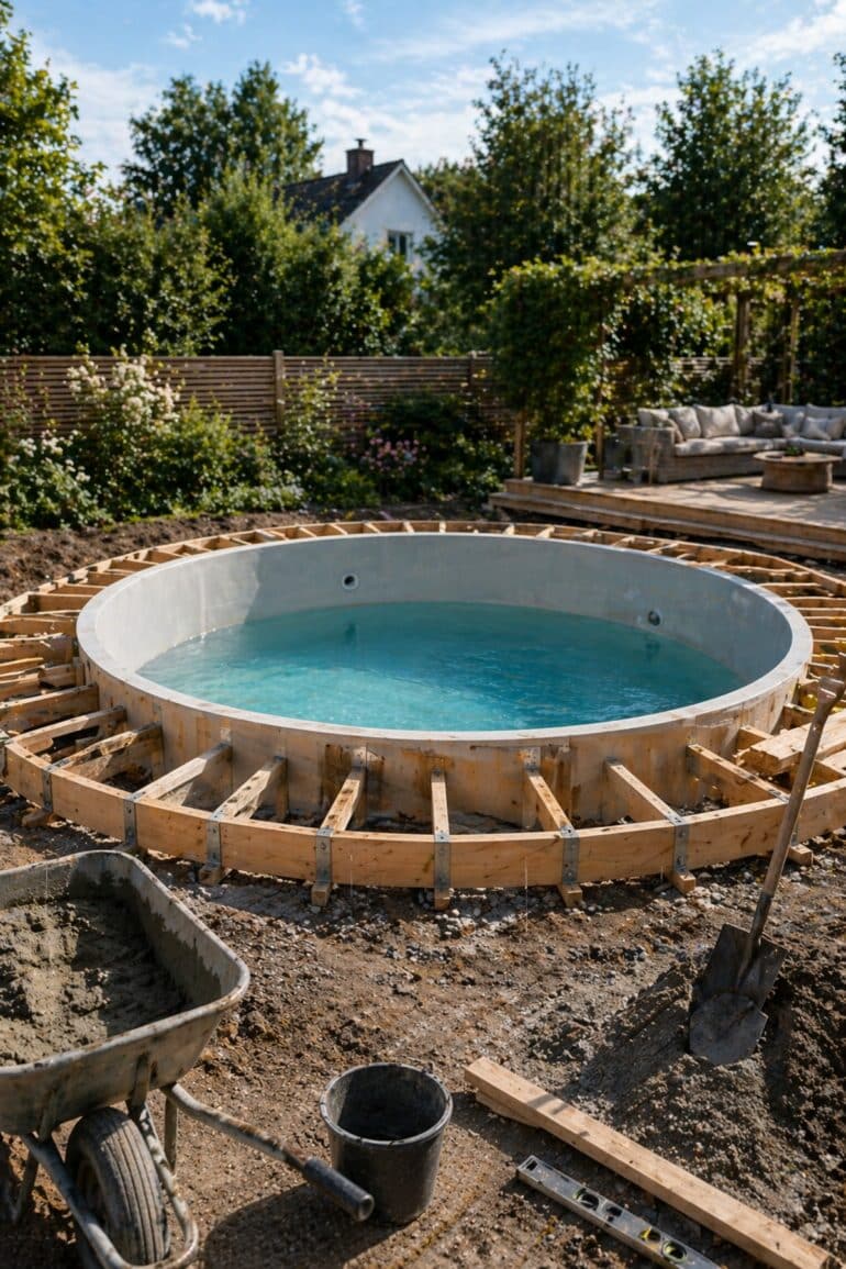 bygga rund pool regler