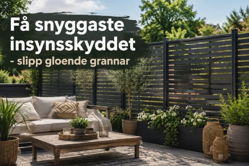 få ett snyggt insynsskydd uteplats