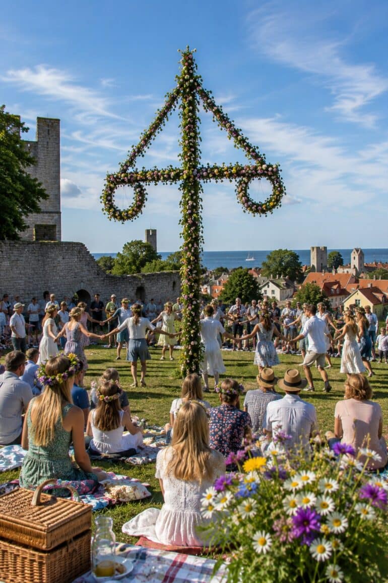 midsommar fira på gotland