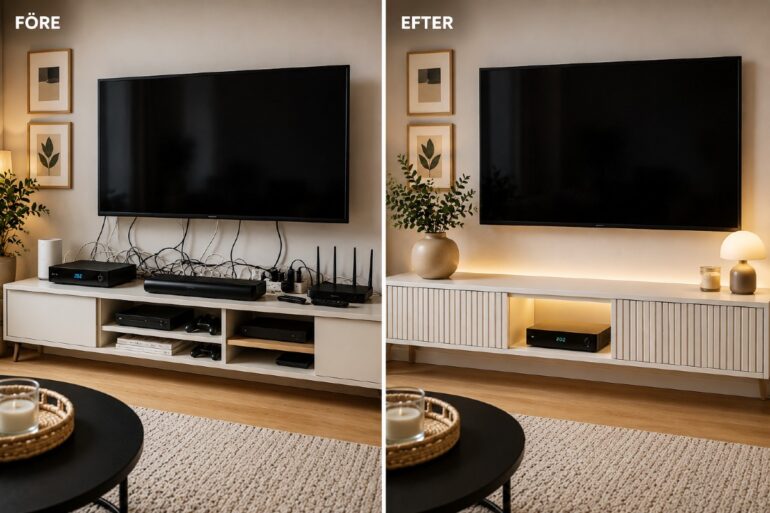 dölj digitlbox TV före efter
