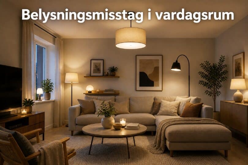 belysningsmisstag vardagsrum tips