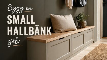 Bygga smal hallbänk med förvaring – Så gör du