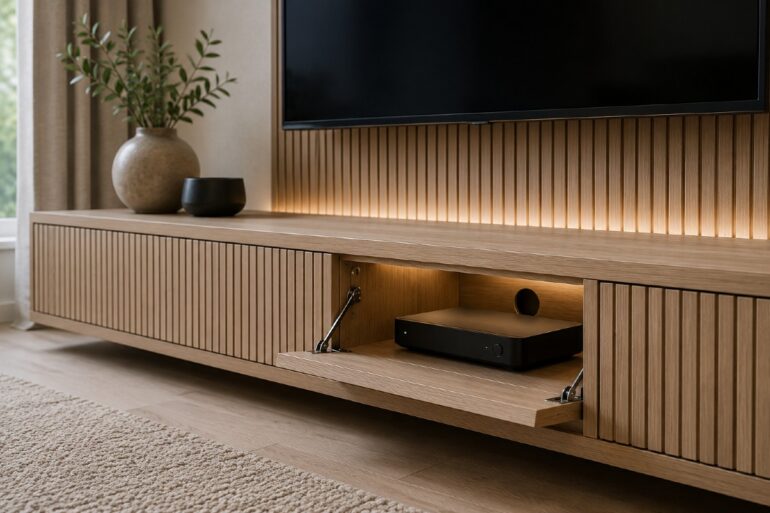 dölja digitalbox TV i skåp
