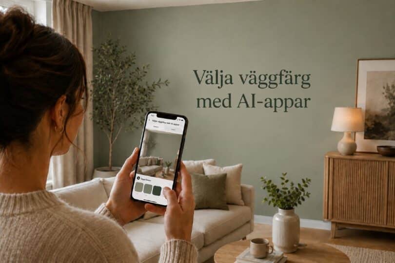 välja väggfärg med AI appar