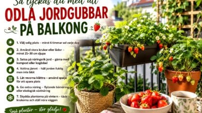 Hur kan man odla jordgubbar på balkong? 7 tips