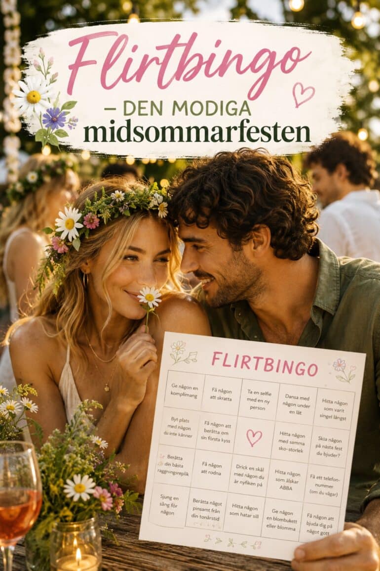 flirtbingo lek midsommar