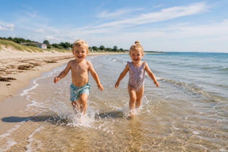barnvänlig badstrand i skåne