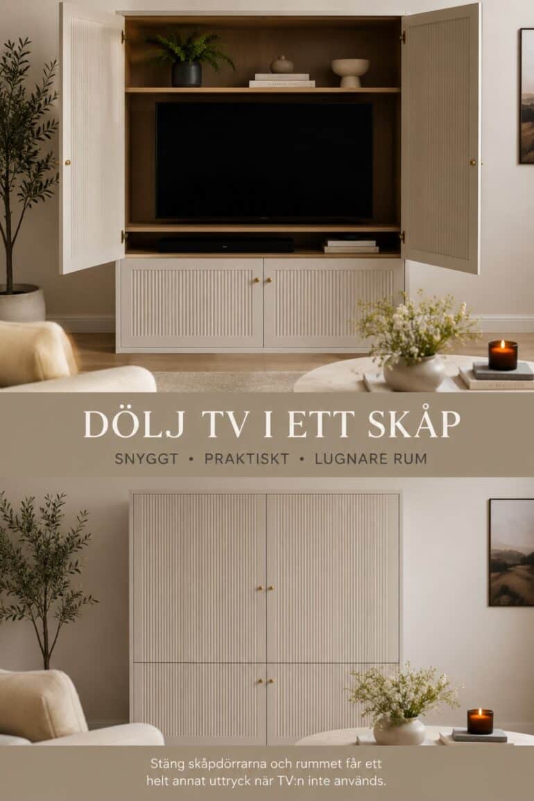 gömma tv i ett skåp