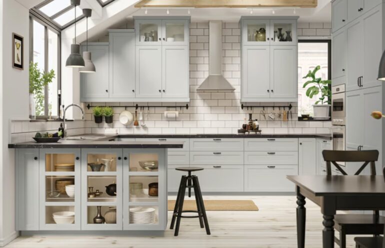 Lerhyttan ikea kök grått