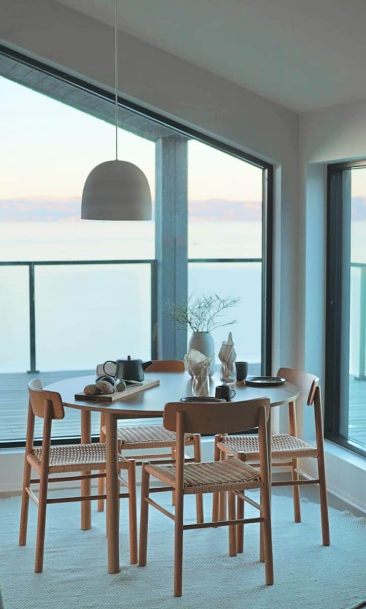 modern matplats med utsikt