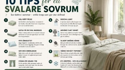Hur får man det svalt i sovrummet? 10 coola tips