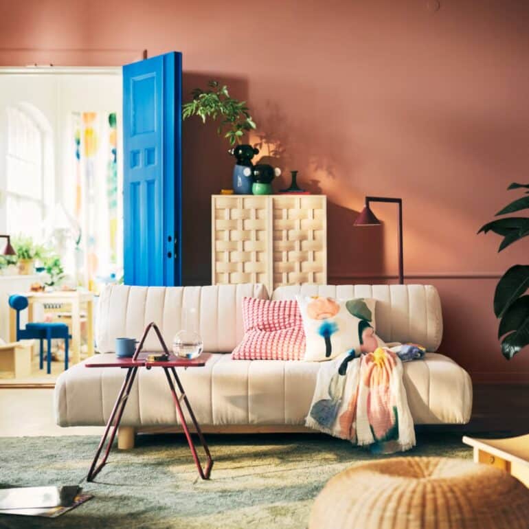 IKEA PS 2026 3-sits bäddsoffa, Skiftebo ljust gråbeige