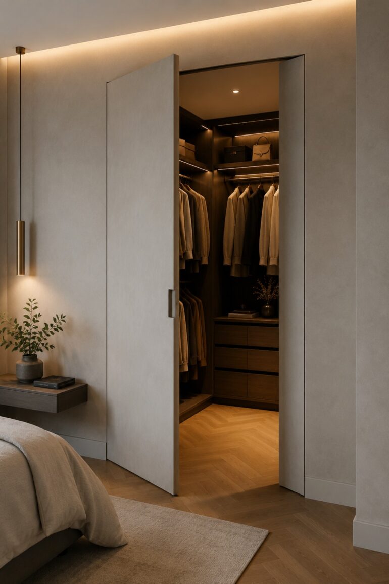 lönndörr walk in closet dold dörr