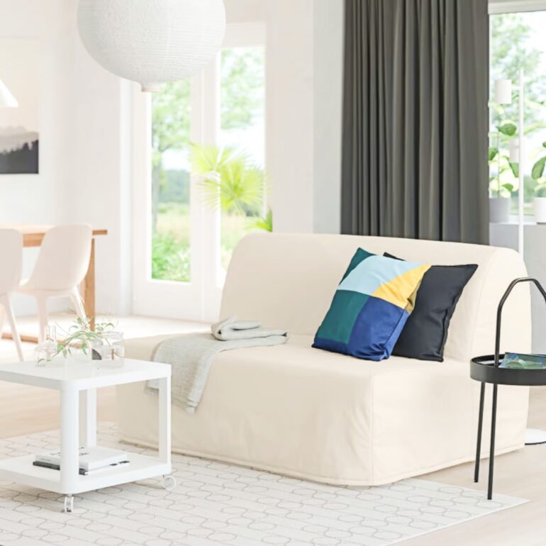 LYCKSELE LÖVÅS 2-sits bäddsoffa beige ikea