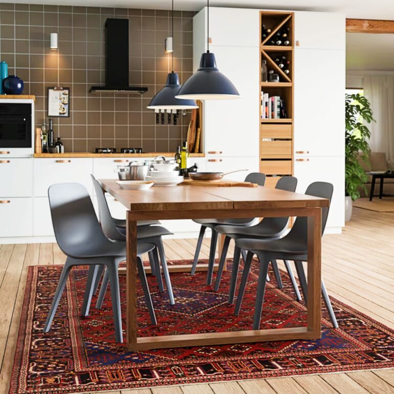 ikea mörkt matbord stort