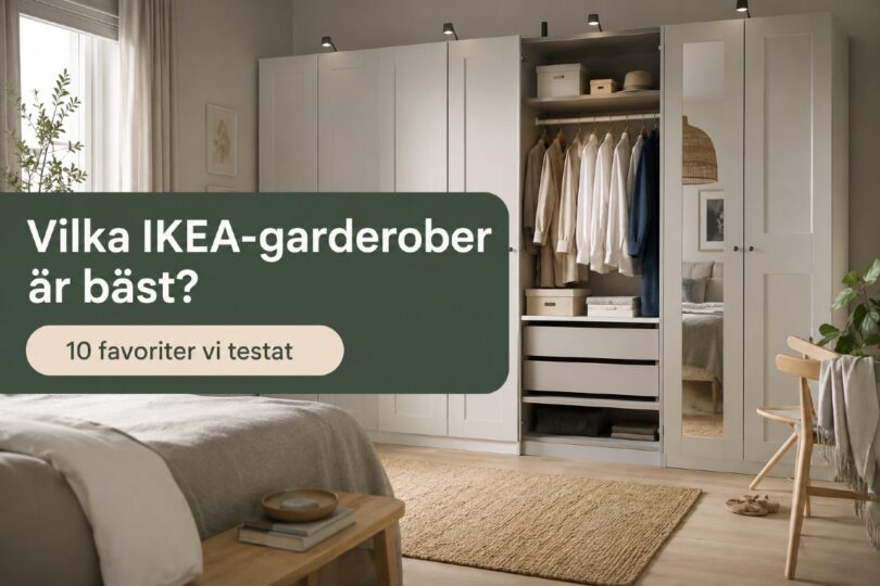 ikea garderob i ett sovrum
