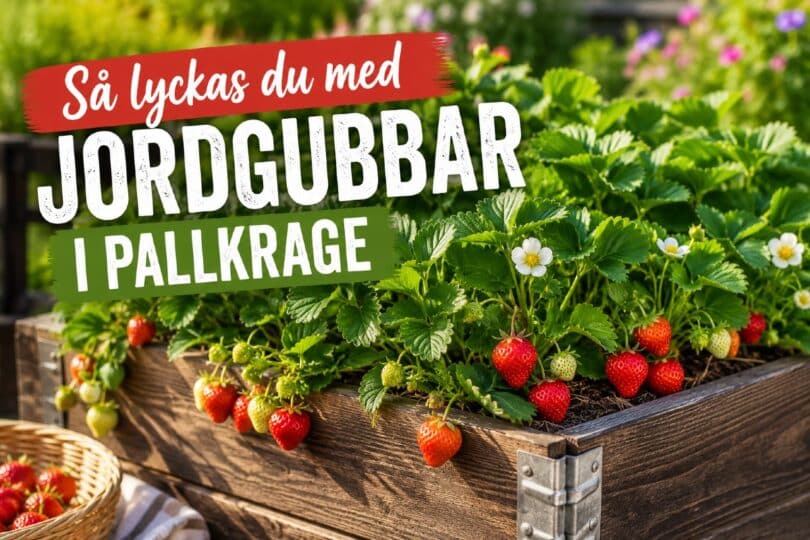 jordgubbar i pallkrage odla