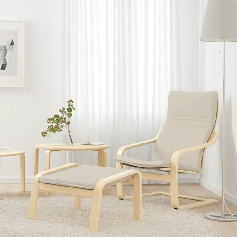 POÄNG Fåtölj, björkfaner ikea