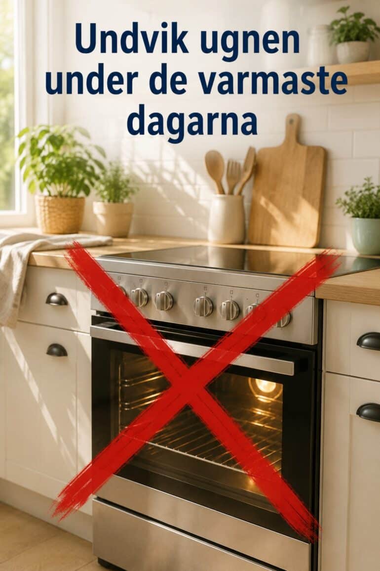 stäng av ugn när det är varmt ute