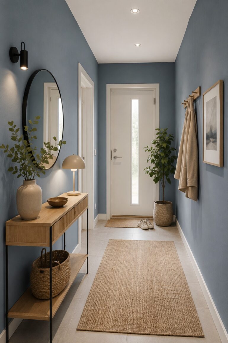 Blagra vägg i hall inspo
