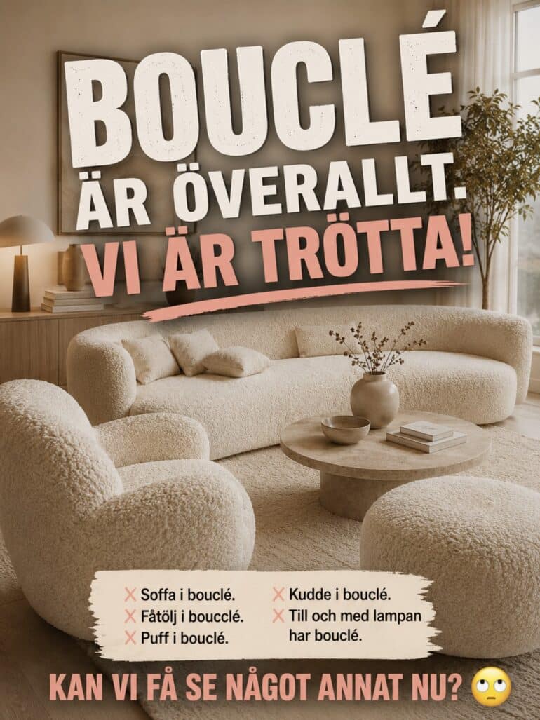 Boucle material överskattat