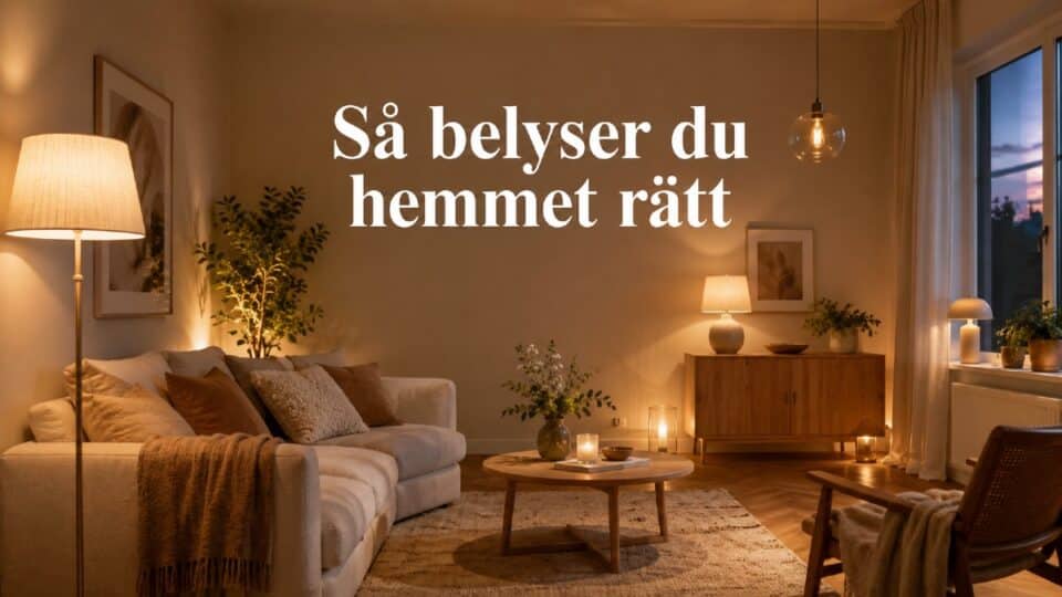 inred med rätt belysning