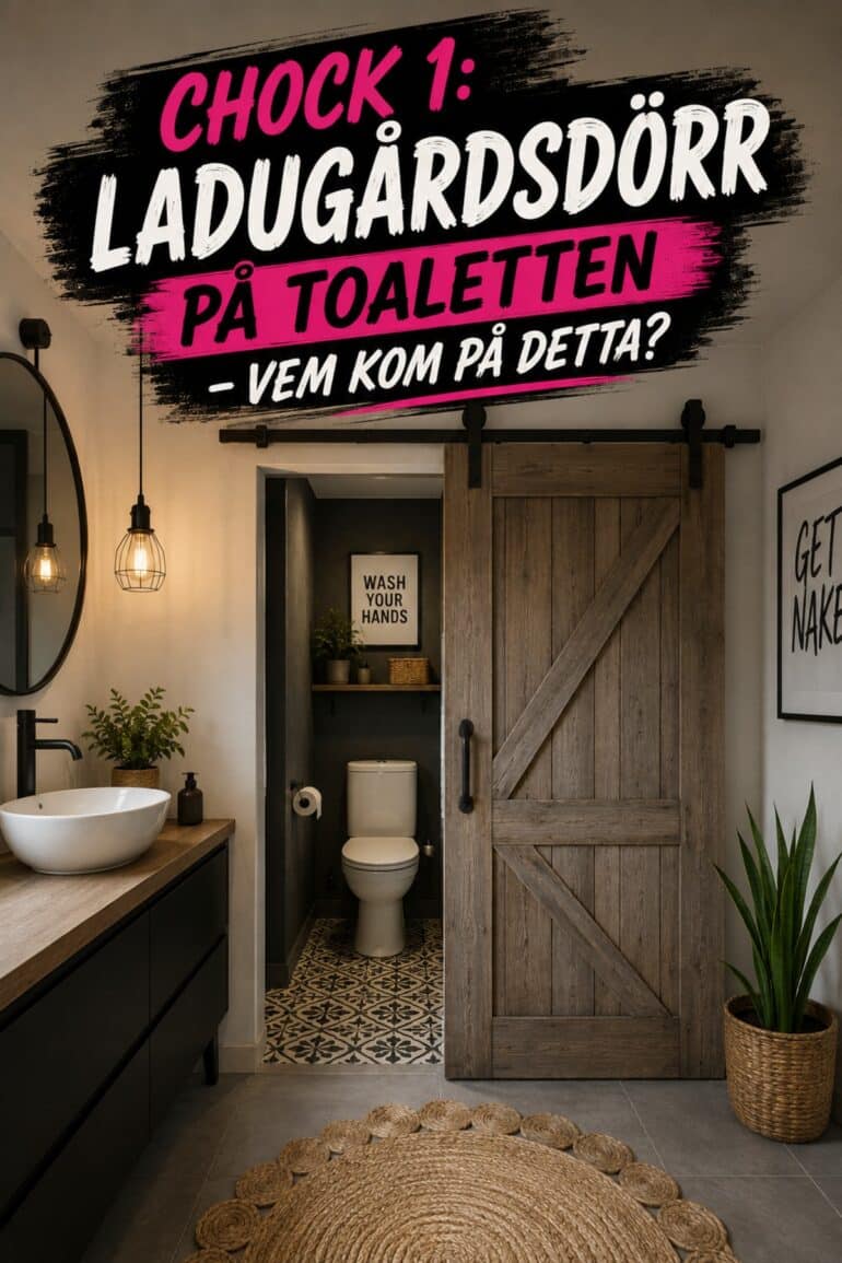 ladugårdsdörr till toalett