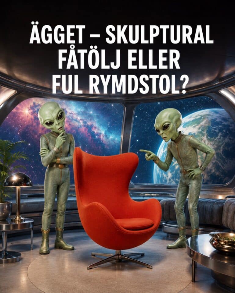 ägget fåtölj ful