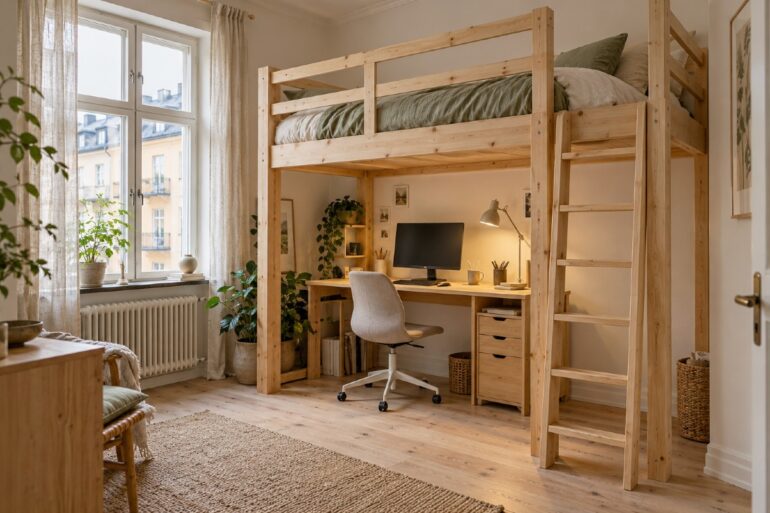 Loftsäng vuxna inspo